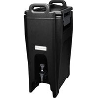 Cambro UC500110 Ultra Camtainers 5.25 Gallon Black Insulated Beverage Dispenser