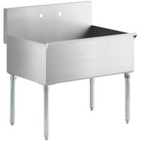 Regency 36 inch 16 Gauge Stainless Steel One Compartment Commercial Utility Sink - 36 inch x 24 inch x 13 inch Bowl