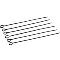 Outset® QD90 13 1/4" Black Stainless Steel Non-Stick Skewer - 6/Pack