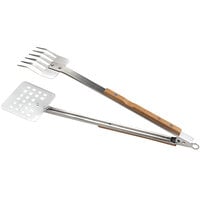 Outset® QV57 20" Stainless Steel Claw Tongs with Bamboo Handles
