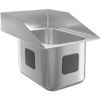 Waterloo 10" x 14" x 10" 18 Gauge Stainless Steel One Compartment Drop-In Sink with Side Splashes