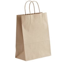 Sabert 20006 10" x 5" x 13" 1 Meal Tamper-Evident Kraft Paper Delivery Bag - 250/Case