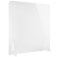 Tablecraft CWACR30 30" x 1/4" x 30" Clear Acrylic Freestanding Countertop Safety Shield