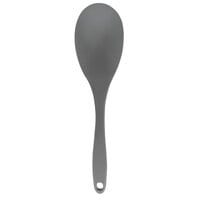 Tablecraft H3902GY 11 1/2" Solid High Heat Gray Flexible Silicone Spoon
