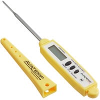 AvaTemp 2 3/4" HACCP Waterproof Digital Pocket Probe Thermometer (Yellow / Poultry)
