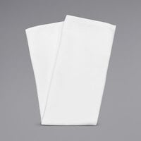 Snap Drape 54432222NH010 White Milan Birdseye Banded Cloth Napkin, 22" x 22" - 12/Pack