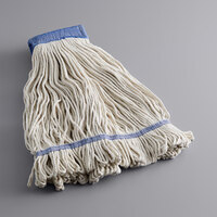 Choice 32 oz. Natural Cotton Looped End Wet Mop Head with 5" Headband