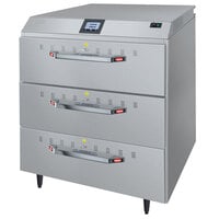 Hatco HDWTC-3 Freestanding Three Drawer Warmer with Touchscreen Controls - 120V, 1055W