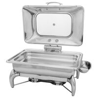 Walco WLWI9LGL Idol 8 Qt. Rectangle Stainless Steel Chafer Set