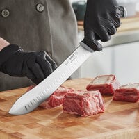 Schraf 10 inch Granton Edge Butcher Knife with TPRgrip Handle