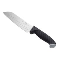 Schraf 7" Granton Edge Santoku Knife with TPRgrip Handle