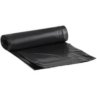 Lavex Pro 55-60 Gallon 3 Mil 38 inch x 58 inch Low Density Heavy-Duty Industrial Contractor Black Trash Bag Can Liner - 50/Case