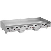 Vulcan 972RX-24C 72" Liquid Propane Chrome Top Commercial Griddle with Snap-Action Thermostatic Controls - 162,000 BTU
