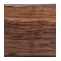John Boos & Co. WAL-RST1312175 13" x 12" x 1 3/4" Reversible Rustic Edge Black Walnut Wood Cutting Board