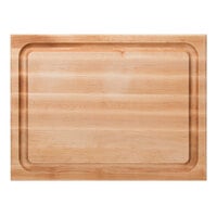 John Boos & Co. CB1054-1M2015150 20" x 15" x 1 1/2" Grooved Reversible Maple Wood BBQ Cutting Board with Hand Grips