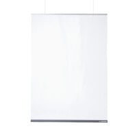 Goff's 79048 72" x 84" Clear PVC Hanging Partition with Aluminum Top Bar and Fiberglass Bottom Bar