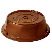 GET CO-94-A Round Amber Polypropylene Plate Cover for 9 1/4" to 10" Plates - 12/Case