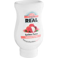 Real 16.9 fl. oz. Lychee Puree Infused Syrup