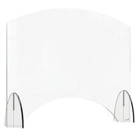 Rosseto AG010 Avant Guarde 36" x 28" Acrylic Sneeze Guard with Pass-Through Window