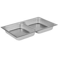 Choice Full Size 2 1/2" Deep Divided Anti-Jam Stainless Steel Steam Table / Hotel Pan - 24 Gauge