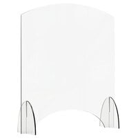 Rosseto AG017 Avant Guarde 36 x 40" Acrylic Sneeze Guard with Pass-Through Window
