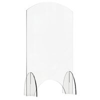 Rosseto AG015 Avant Guarde 24" x 40" Acrylic Sneeze Guard with Pass-Through Window