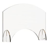 Rosseto AG002 Avant Guarde 24" x 15 1/2" Acrylic Sneeze Guard with Pass-Through Window