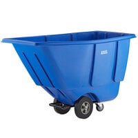 Lavex 0.5 Cubic Yard Blue Tilt Truck / Trash Cart (300 lb. Capacity)
