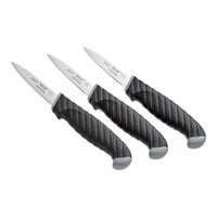 Schraf 3" Smooth Edge Paring Knife Set with TPRgrip Handle - 3/Pack