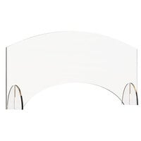 Rosseto AG004 Avant Guarde 36" x 15 1/2" Acrylic Sneeze Guard with Pass-Through Window