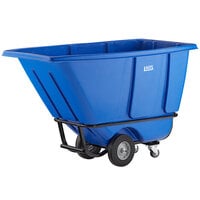 Lavex 0.5 Cubic Yard Blue Heavy-Duty Tilt Truck / Trash Cart (850 lb. Capacity)