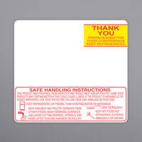 Toledo 1723-S/H 2 5/8" x 2 3/8" White Safe Handling Pre-Printed Equivalent Scale Label Roll - 30/Case