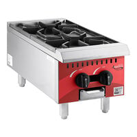 Avantco Chef Series CAG-R-2-12 12 inch 2 Burner Gas Countertop Range - 50,000 BTU
