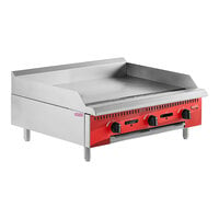 Avantco Chef Series CAG-36-MG 36 inch Countertop Gas Griddle with Manual Controls - 90,000 BTU