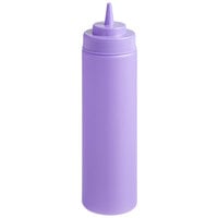 Choice 24 oz. Purple Wide Mouth Squeeze Bottle - 6/Pack