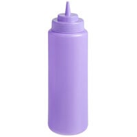 Choice 32 oz. Purple Wide Mouth Squeeze Bottle - 6/Pack