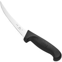 Choice 6" Curved Flexible Boning Knife with Black Handle