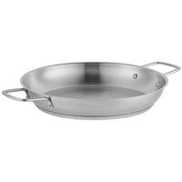 Vigor SS1 Series 13 1/4" Stainless Steel Fry Pan with Aluminum-Clad Bottom and Dual Handles