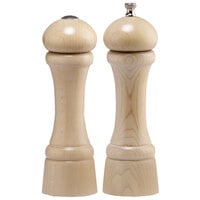 Chef Specialties 08200 Professional Series 8" Customizable Windsor Natural Maple Pepper Mill and Salt Shaker