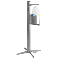 Controltek 565189 Shield 40 1/2" Pedal Activated Industrial Stainless Steel Hand Sanitizer Dispenser
