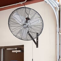 TPI CACU 24-WO 24 inch 3-Speed Oscillating Industrial Wall-Mount Fan - 1/4 hp, 3,200 CFM