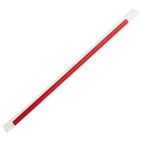 Choice 10" Giant Red Wrapped Straw - 2000/Case