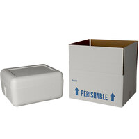 Insulated Shipping Box with Foam Cooler 12 1/4" x 10 7/8" x 5" - 1 1/2" Thick