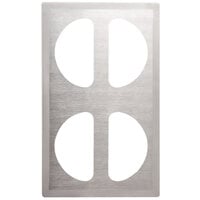 Vollrath 8241316 Miramar Stainless Steel Adapter Plate with Satin Finish Edge for Four Half Oval Pans