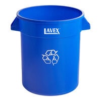 Lavex 20 Gallon Blue Round Commercial Recycling Can
