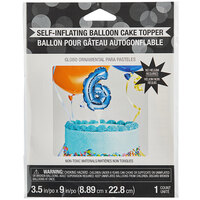Creative Converting 9" Blue "6" Balloon Cake Topper 337528
