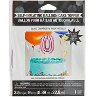 Creative Converting 337516 9" Pink "0" Balloon Cake Topper
