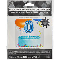 Creative Converting 9" Blue "0" Balloon Cake Topper 337526