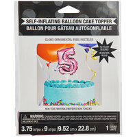Creative Converting 9" Pink "5" Balloon Cake Topper 337519