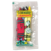 Crayola 520083 4-Count Standard Assorted Classroom Crayons in Cello Wrap Pack - 360/Case